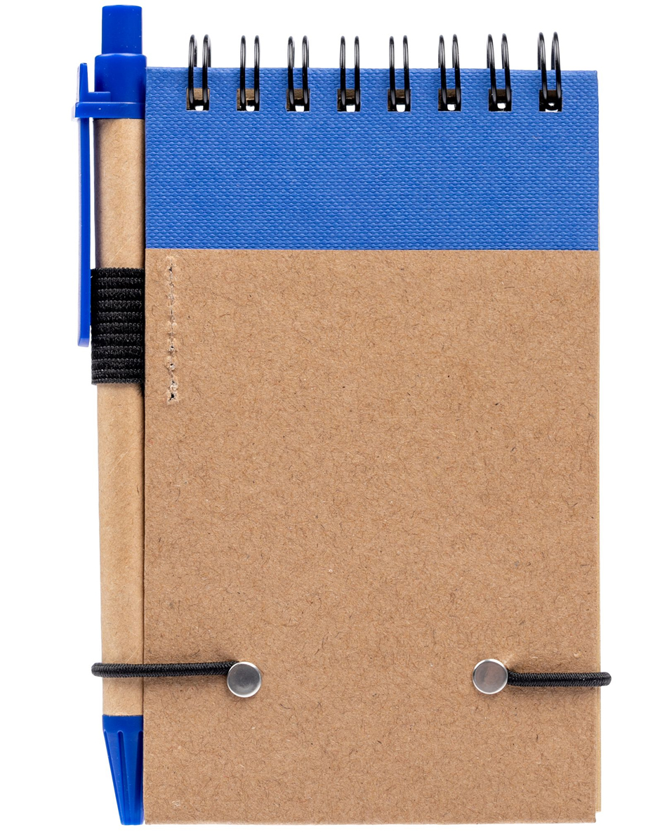 Блокнот на кольцах Eco Note с ручкой 13*7 см., синий