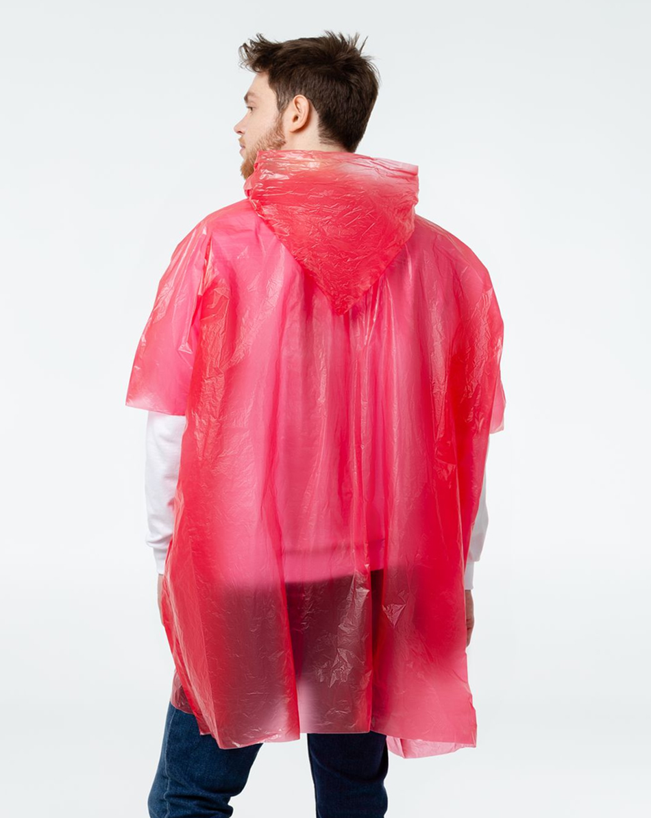 Дождевик пончо RainProof, тонкий 18 мкр (печать на чехле)