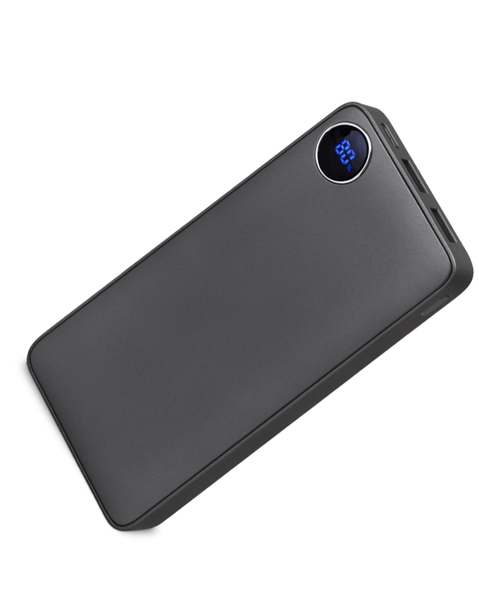 Внешний аккумулятор «Mild», металлик soft-touch, 10 000 mAh, серый