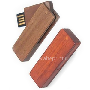 Деревянная флешка "Twist WOOD"  (четыре тона)