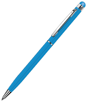 Ручка шариковая лакированная "TOUCHWRITER", со стилусом, голубой