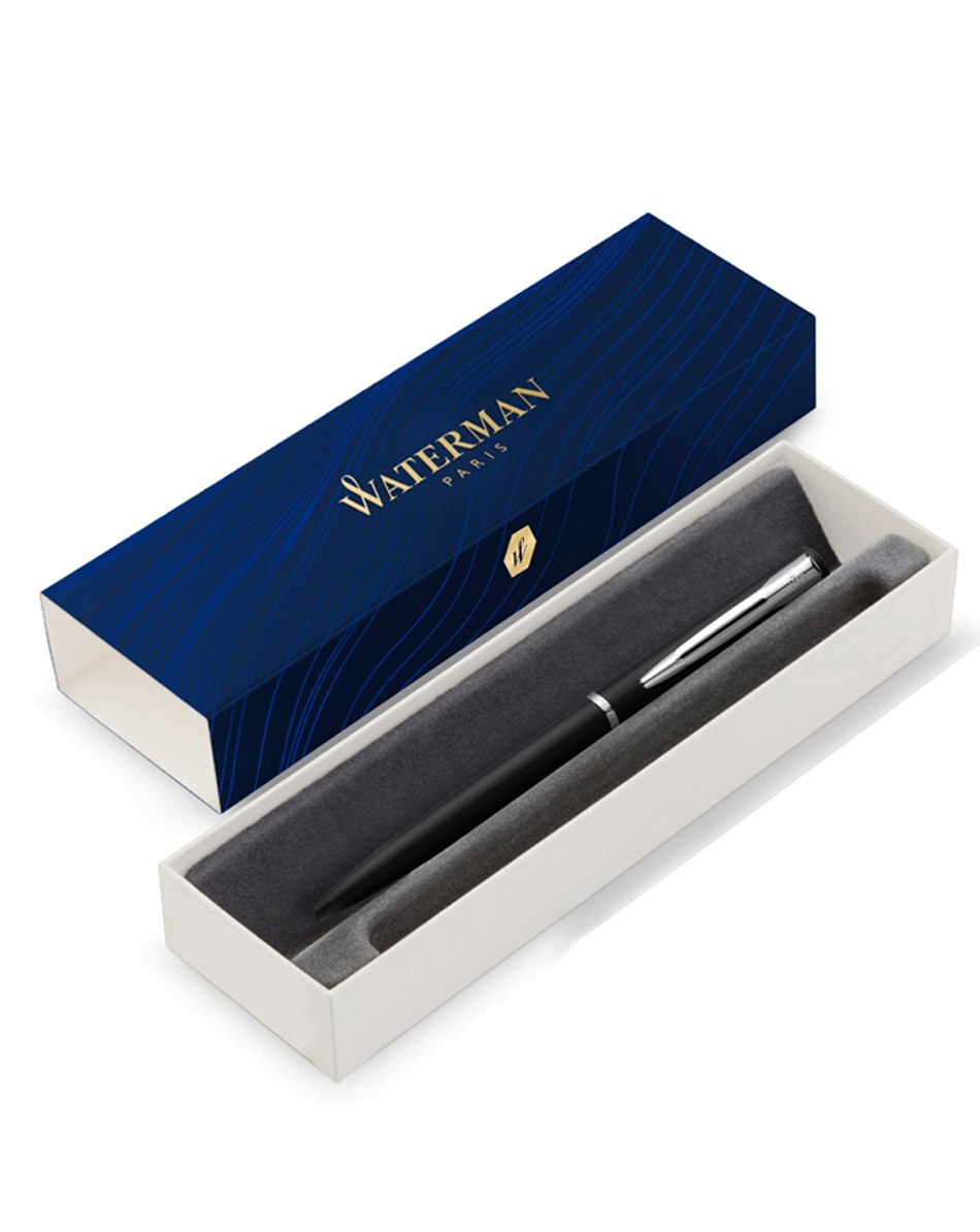 Ручка шариковая Waterman Graduate Allure, черный, серебристый