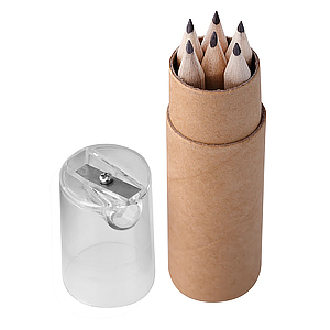 Набор карандашей "Pencilvania Office" с точилкой, 6 шт.