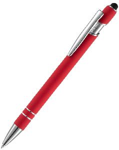 Ручка шариковая Pointer Soft Touch со стилусом, красная