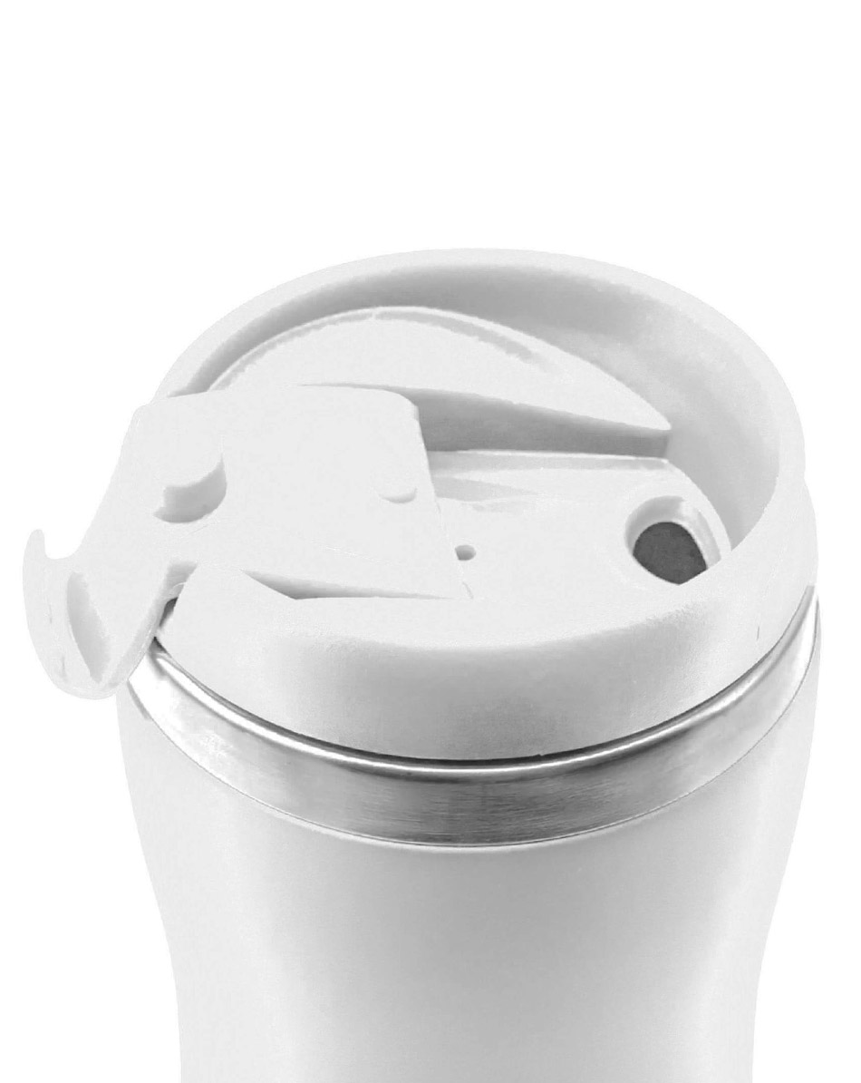 Термокружка SLIM WHITE 350мл., Белая с белой крышкой