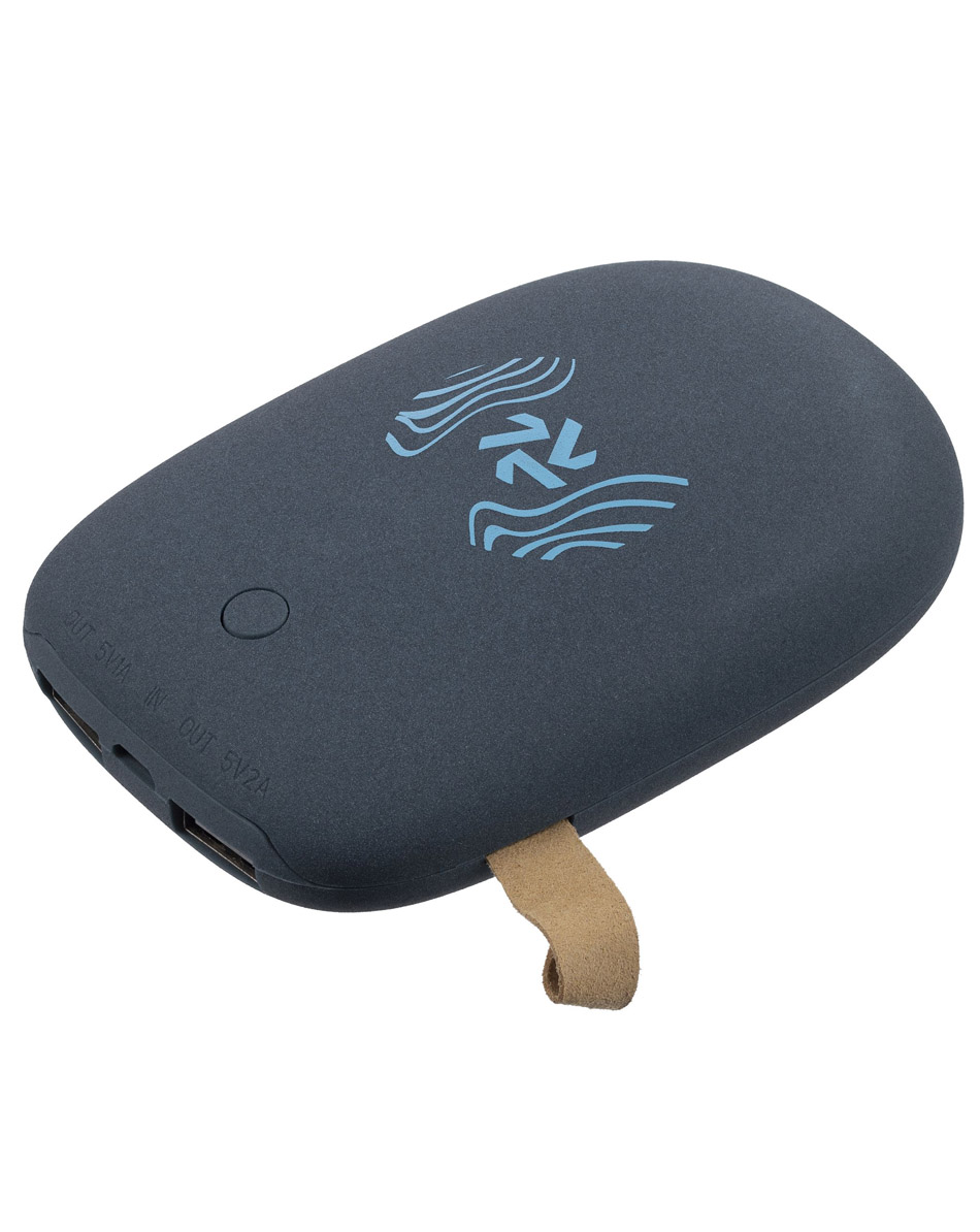 Аккумулятор с беспроводной зарядкой Pebble Wireless 9000 мАч, серо-синий