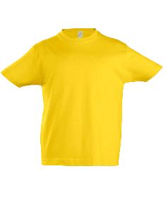 Плотная футболка детская "Imperial Kids" 190 гр, желтая