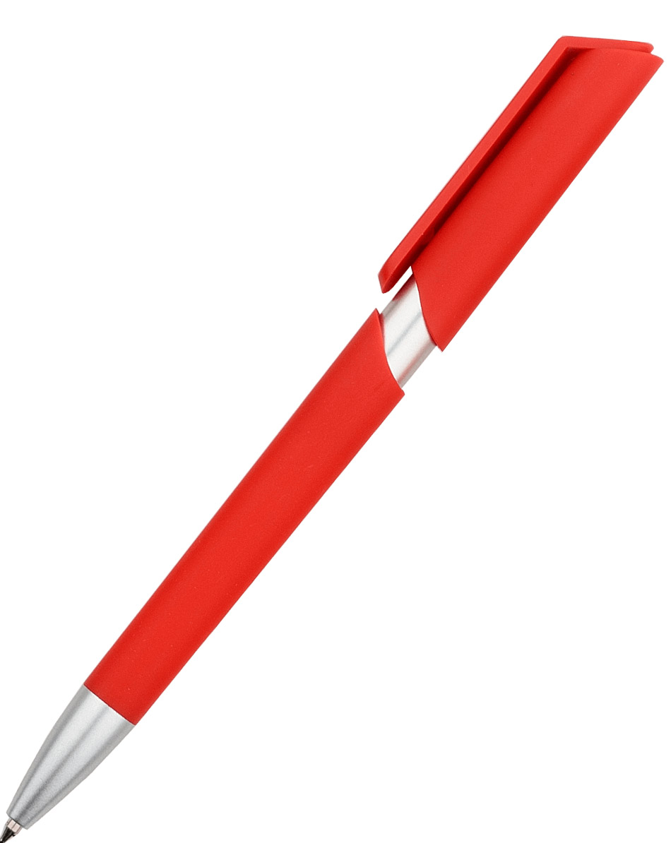 Ручка ZOOMER SOFT TOUCH, красная