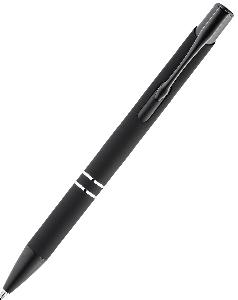 Ручка шариковая KOSCO Soft touch, черная полностью