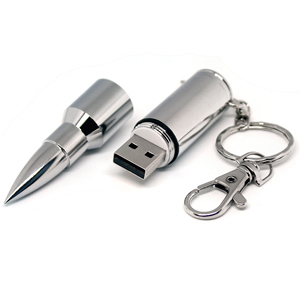Usb-флешка в виде патрона АК-47, серебристая