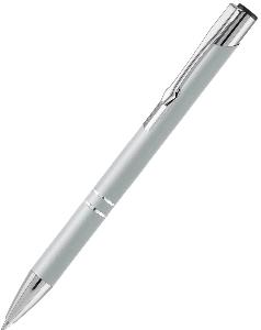 Ручка шариковая KOSCO Soft touch, серебристая