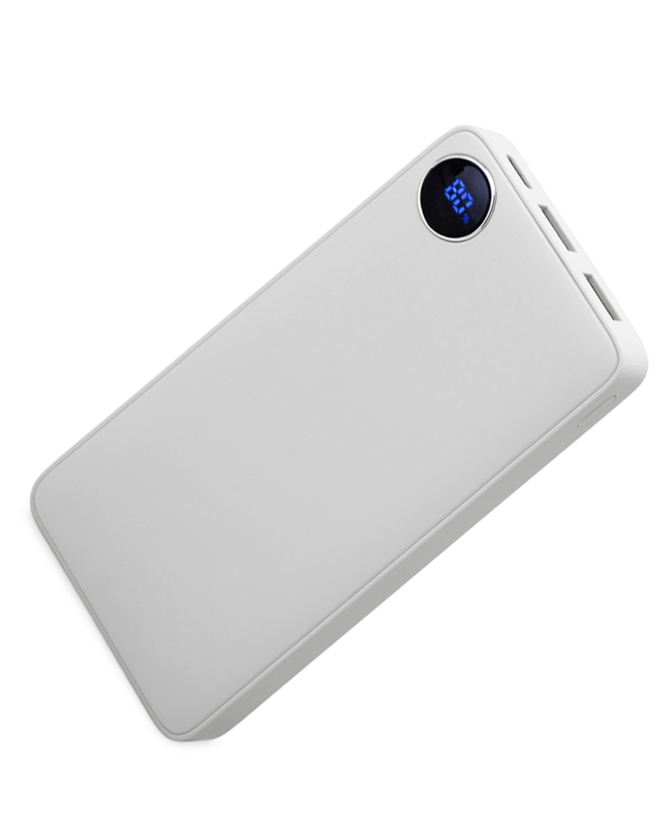 Внешний аккумулятор «Mild», металлик soft-touch, 10 000 mAh, белый
