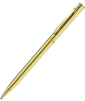 Ручка шариковая SLIM GOLD тонкая, из глянцевого металла