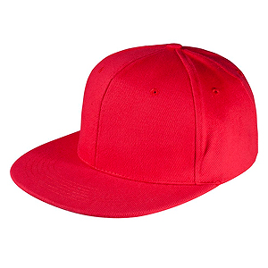 Бейсболка "Unit Snapback", 6 клиньев, с прямым козырьком, красная