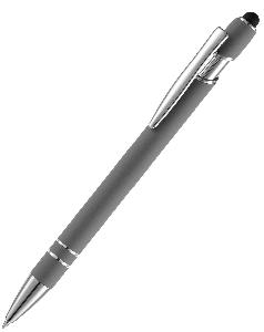 Ручка шариковая Pointer Soft Touch со стилусом, серая