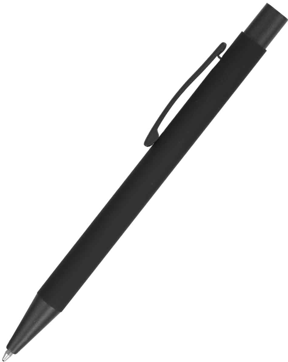 Ручка шариковая MAKS Soft Touch, черная полностью