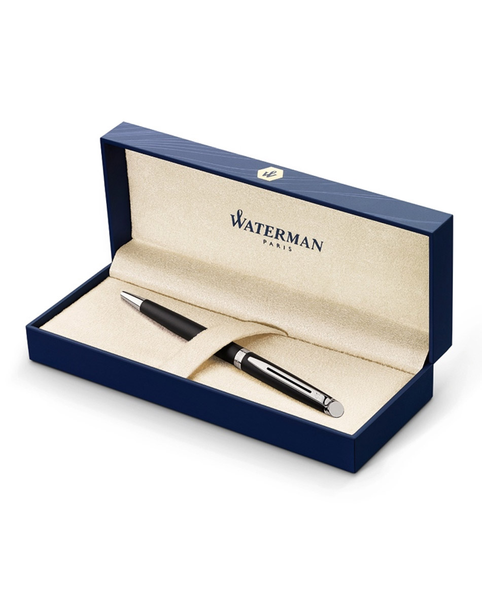 Ручка шариковая Waterman Hemisphere Matt, черный матовый, серебристый