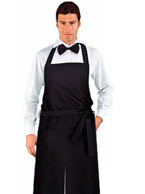 Фартук для официанта длинный с грудкой "Chef Maxi"