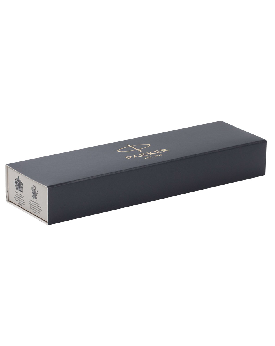 Ручка шариковая Parker IM Essential Stainless Steel CT, серебристая с черным