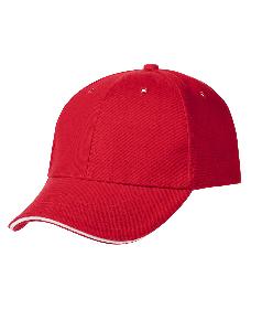Бейсболка Generic, красная с белым кантом