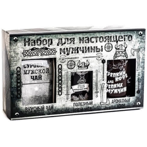 Подарочный набор из 3 продуктов "Для настоящего мужчины": кофе, крем-мед, чай