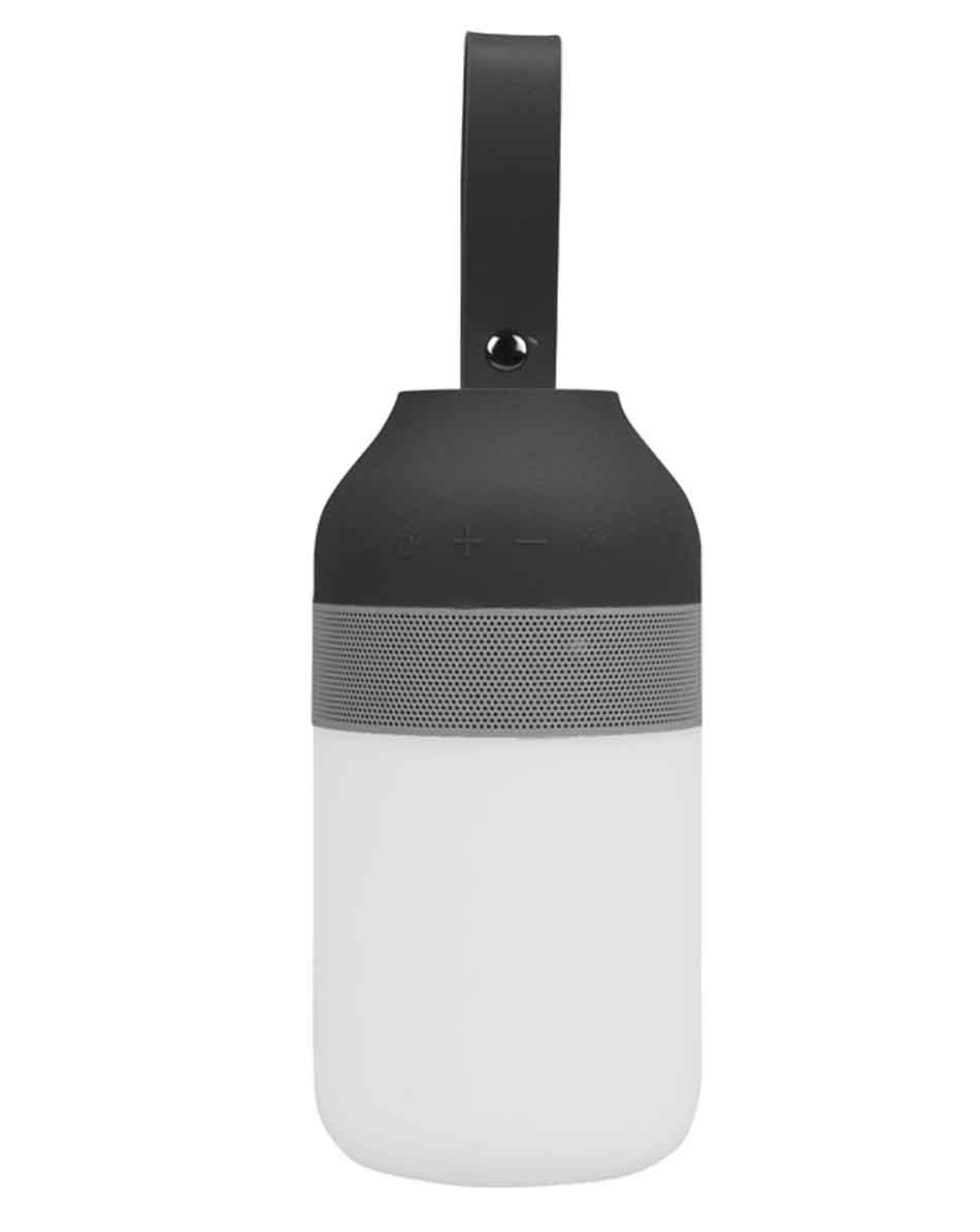 Беспроводная колонка «Lantern» со встроенным светильником, IPX4, черный/серебристый/белый