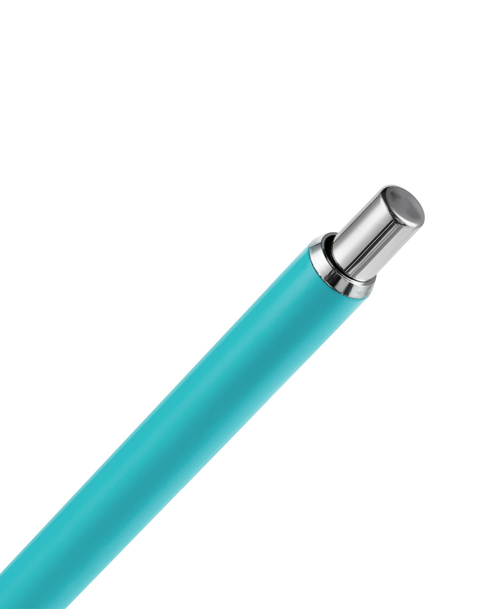 Ручка шариковая Slim Beam без клипа, бирюзовая