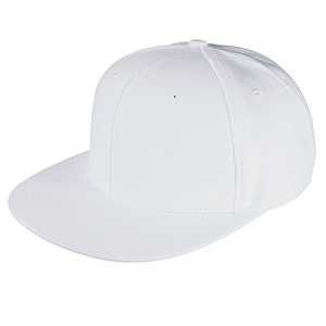 Бейсболка "Unit Snapback", 6 клиньев, с прямым козырьком, белая