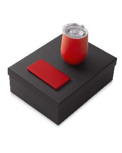 Подарочный набор «COLOR IT» с термокружкой и повербанком, 5000 mAh, красный
