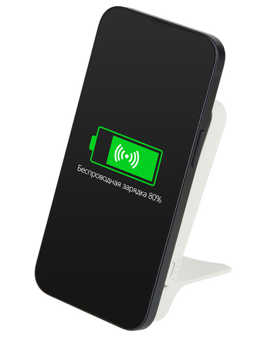 Магнитный внешний аккумулятор «MagnIQ», 5000 mAh, белый