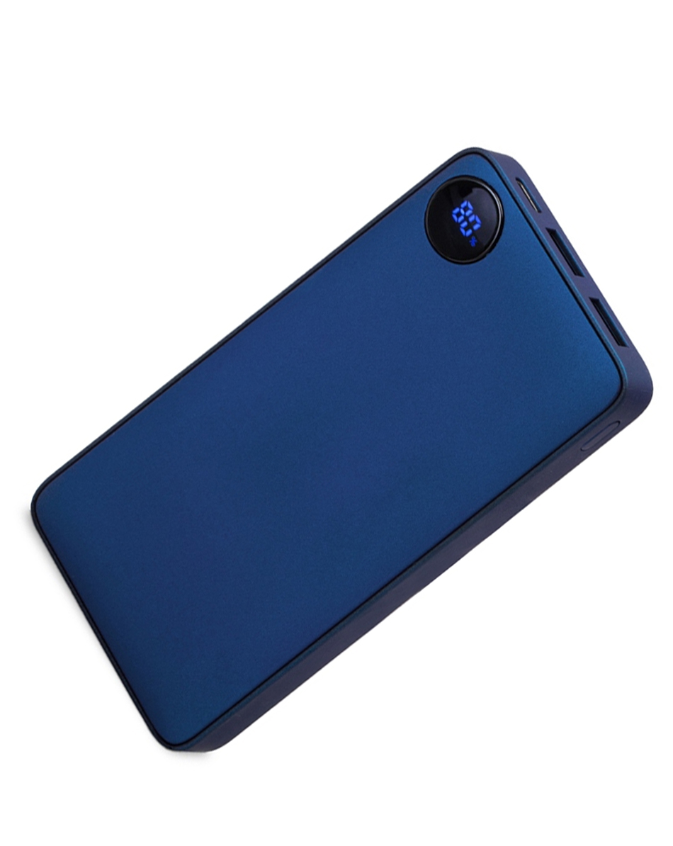 Внешний аккумулятор «Mild», металлик soft-touch, 10 000 mAh, синий