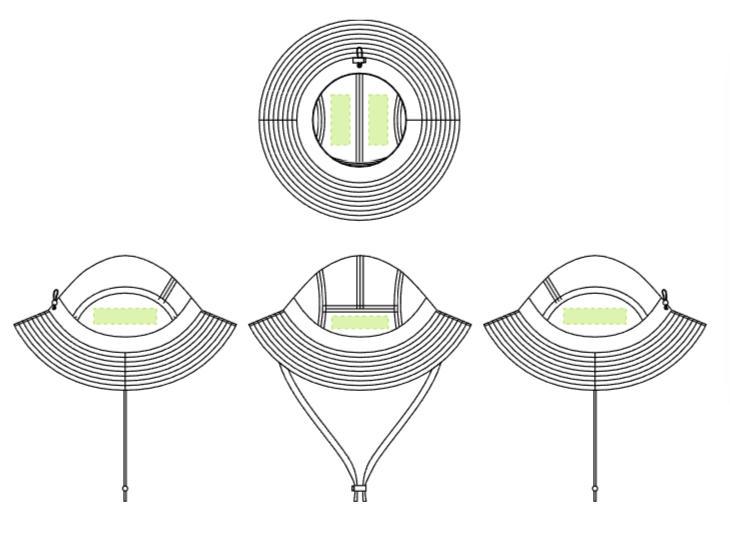 Анатомичная ультра легкая панама Ben Mac, синяя