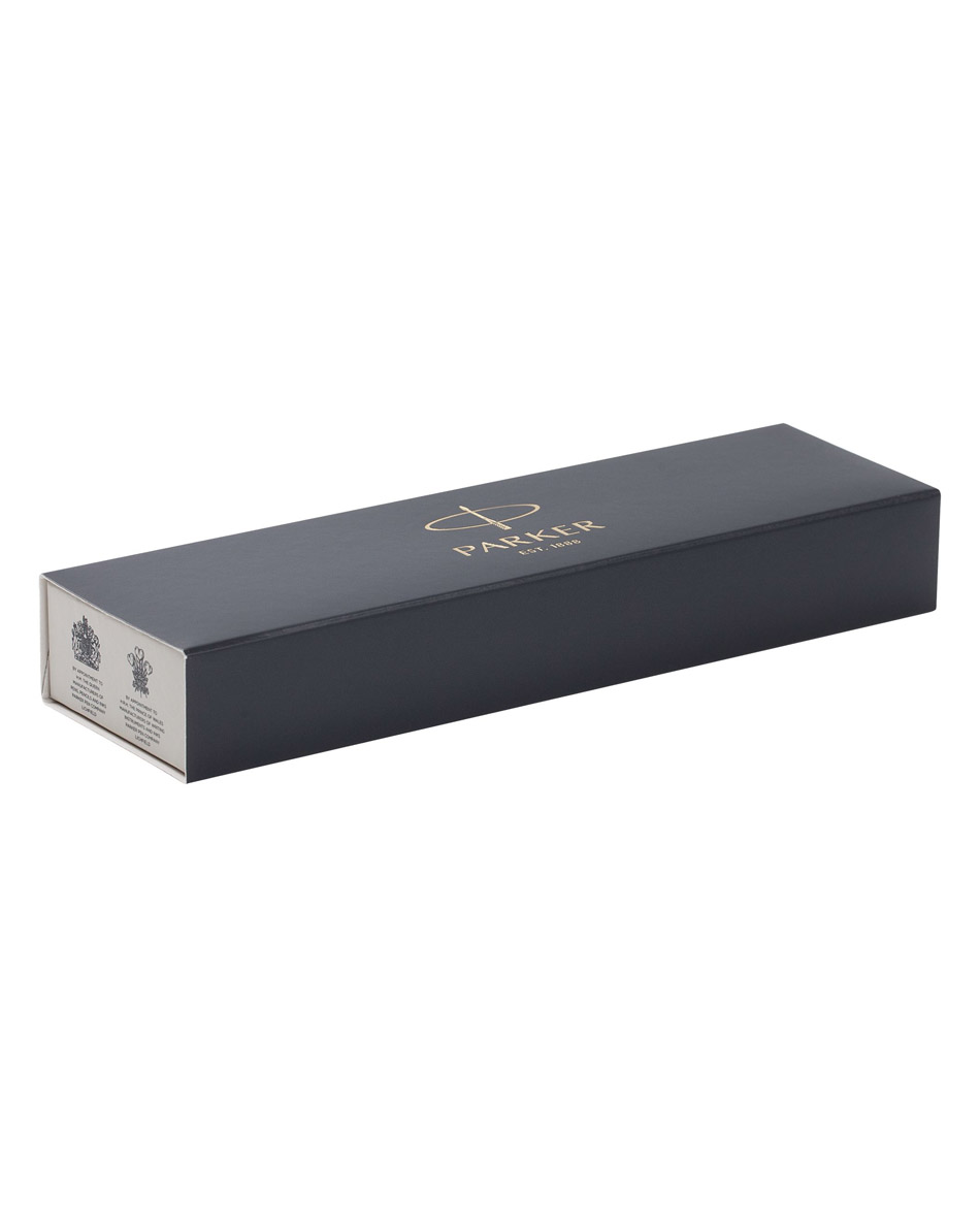Ручка шариковая Parker IM Essential Stainless Steel CT, серебристая с черным