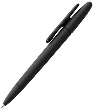 Ручка шариковая "Prodir DS5 TRR-P" софт-тач, черная