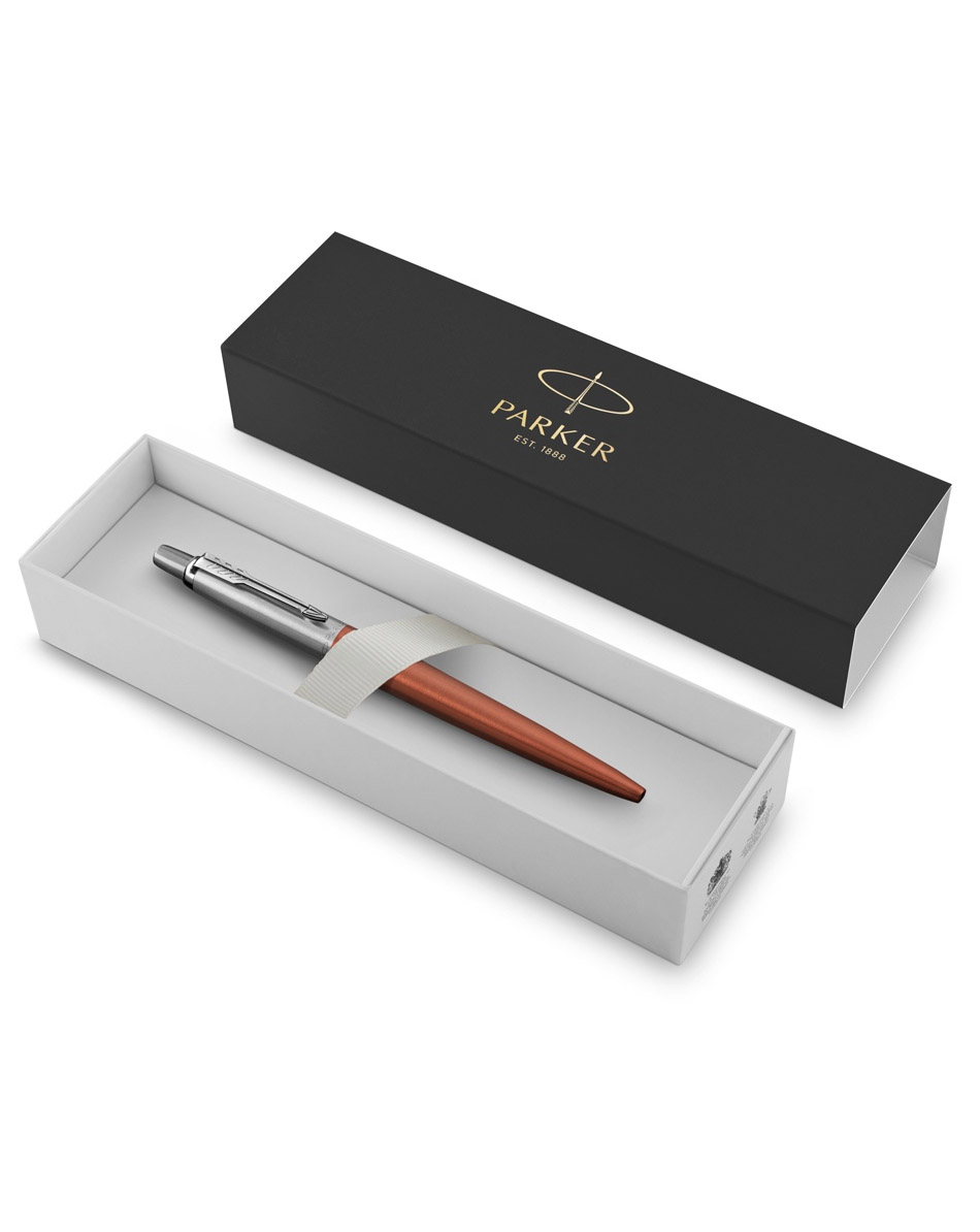 Ручка шариковая Parker Jotter Essential, оранжевый, серебристый