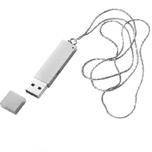 USB флэшка "Кулон "  (глянцевый металл)