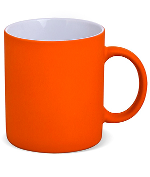 Кружка Sippy c покрытием софт-тач, оранжевая