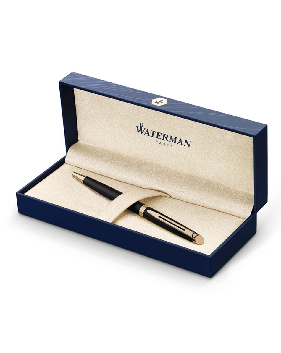 Ручка шариковая Waterman Hemisphere Matt, черный матовый, золотистый