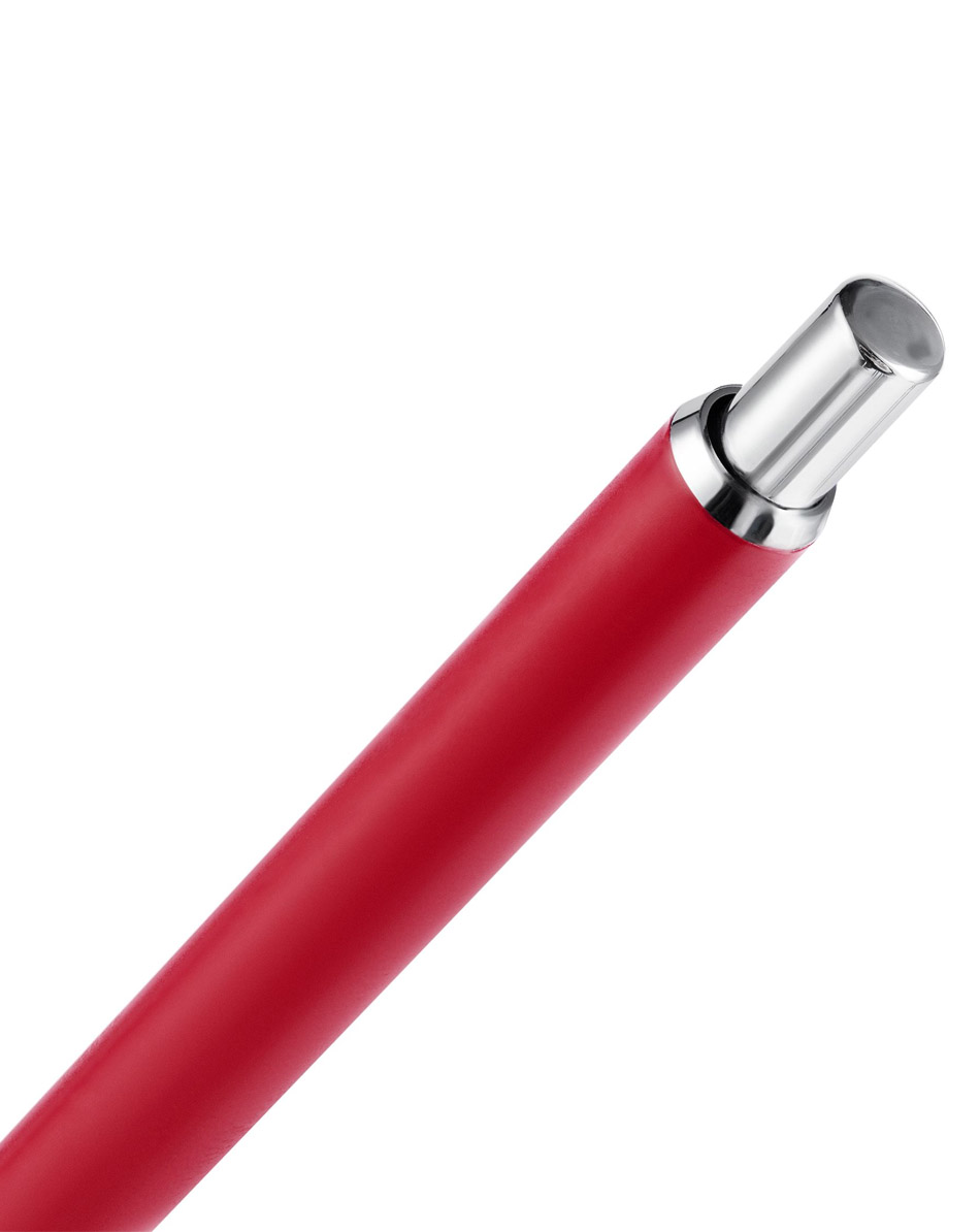 Ручка шариковая Slim Beam без клипа, красная