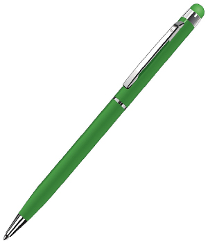 Ручка шариковая лакированная "TOUCHWRITER", со стилусом, зеленая