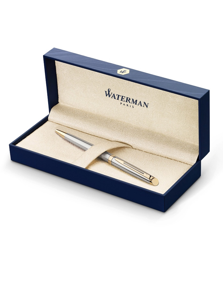 Ручка шариковая Waterman Hemisphere, серебристый, золотистый