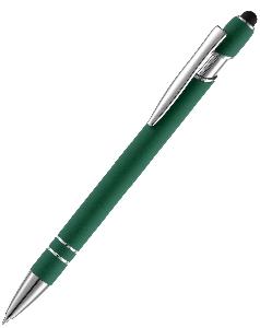 Ручка шариковая Pointer Soft Touch со стилусом, зеленая