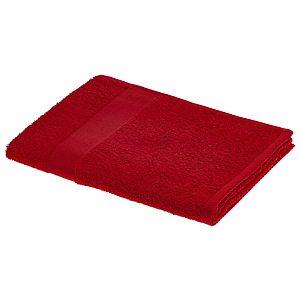 Полотенце "Soft Me Light" 350 гр., с бордюром, среднее 100х50 см., красное