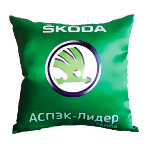 Подушка атласная с логотипом (печать фото на подушках)