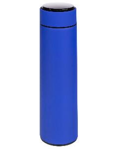 Смарт-бутылка с заменяемой батарейкой Long Therm Soft Touch, синяя