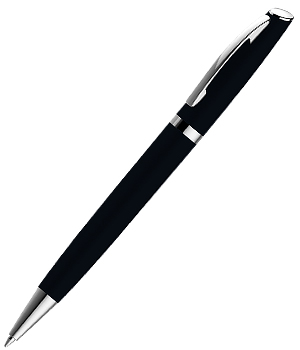 Ручка металлическая шариковая "VESTA" софт-тач, черная
