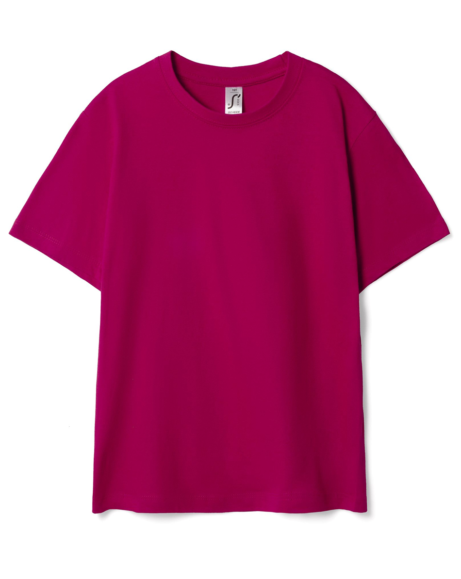 Футболка детская Regent Kids 150, ярко-розовая (фуксия)