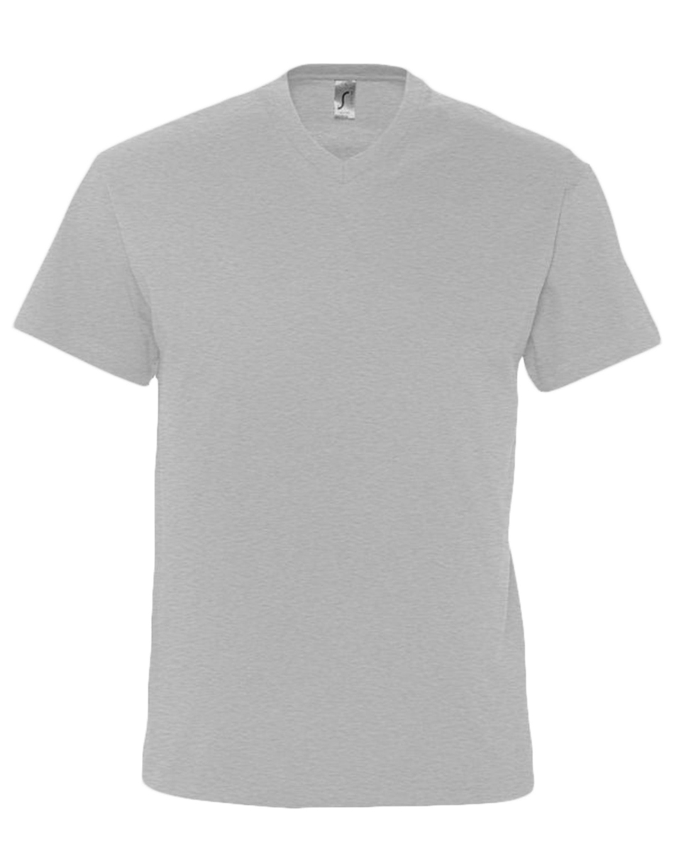 Футболка мужская с V-обр. вырезом VICTORY 150, серый меланж