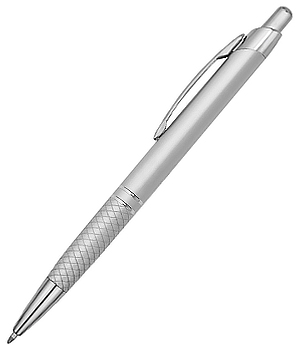 Ручка металлическая шариковая "Кварц", серебристая